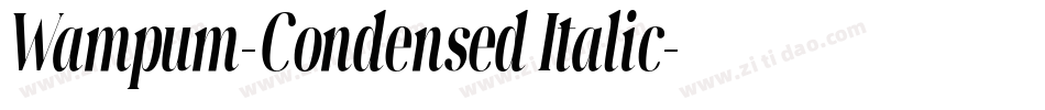 Wampum-Condensed Italic字体转换
